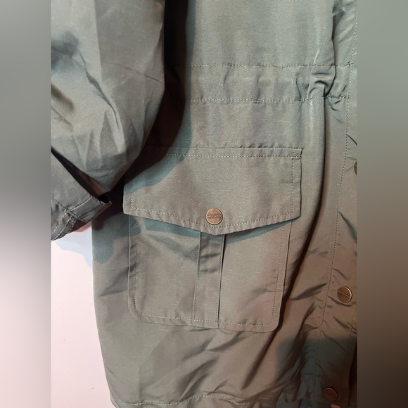 Anthropologie Sanctuary Olive Nylon Trench Jacket - Picture 4 of 8